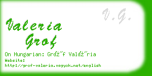 valeria grof business card